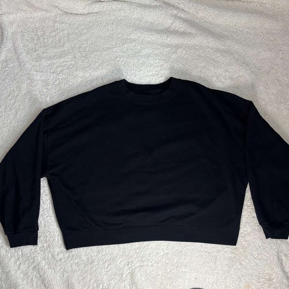 GAP Crop Crew Neck Sweater Black - L